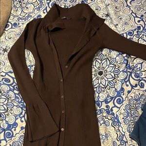 Elegant Brown Maxi Dress